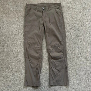 Prana Halle Tan Pant Women Size 10 Short Outdoor Hiking Convertible, Active